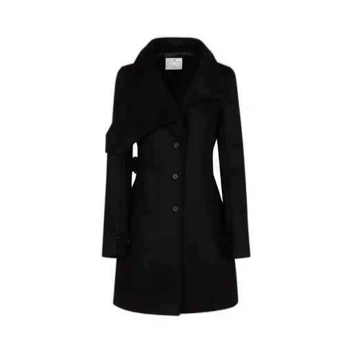 Asymmetrical Belt Coat