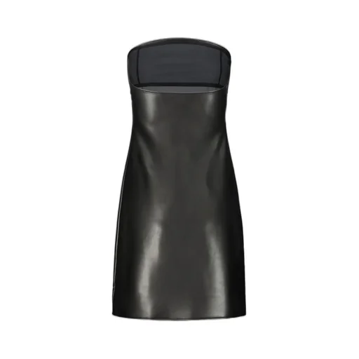 Logo Detailed Bustier Mini Dress