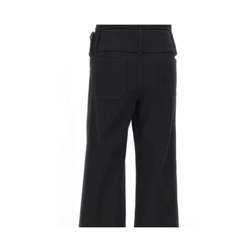 Double Belted Flared Jeans