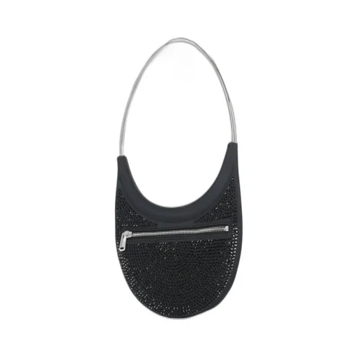 Ring Swipe Embellished Zip-Up Tote Bag