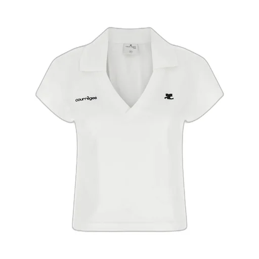 Sports Cropped V-Neck T-Shirt