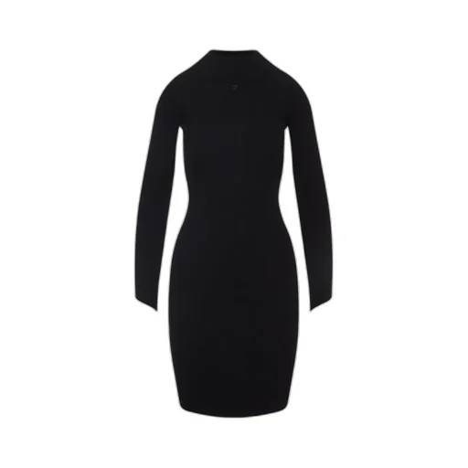 Logo Embroidered Knitted Dress