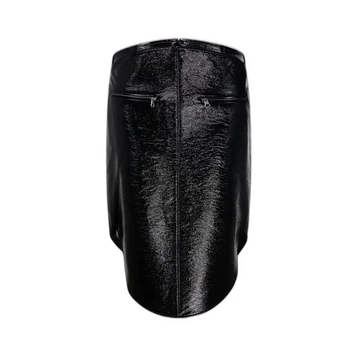 Circle Vinyl Midi Skirt