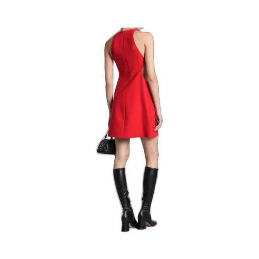Buckle Tailored A-Line Dress