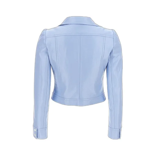 Vinyl Straight Hem Cropped Jacket