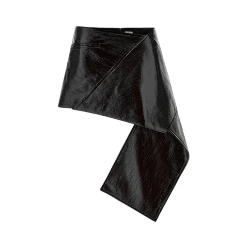 Fold Vinyl Mini Skirt