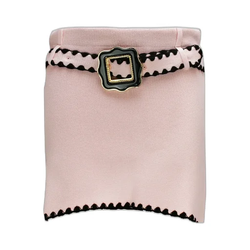 Belted High-Waisted Mini Skirt