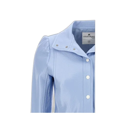 Vinyl Straight Hem Cropped Jacket
