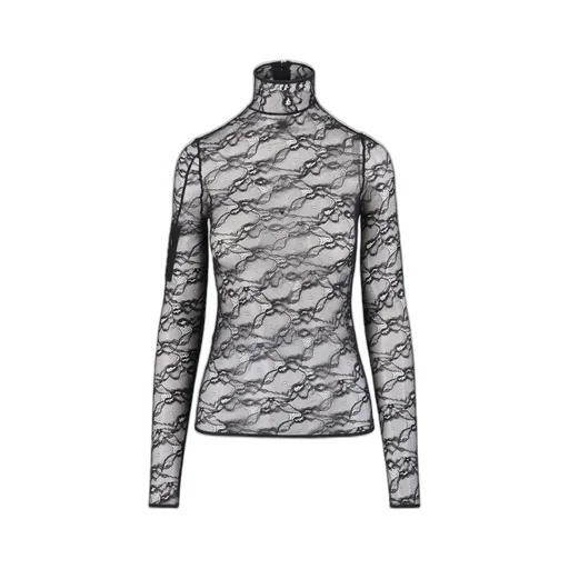 Lace Mockneck Top