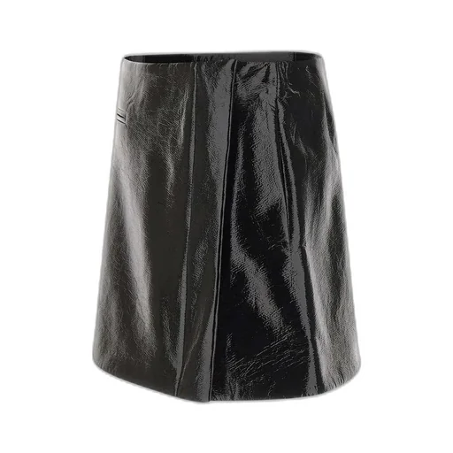 A-Line Shaped Vinyl Mini Skirt