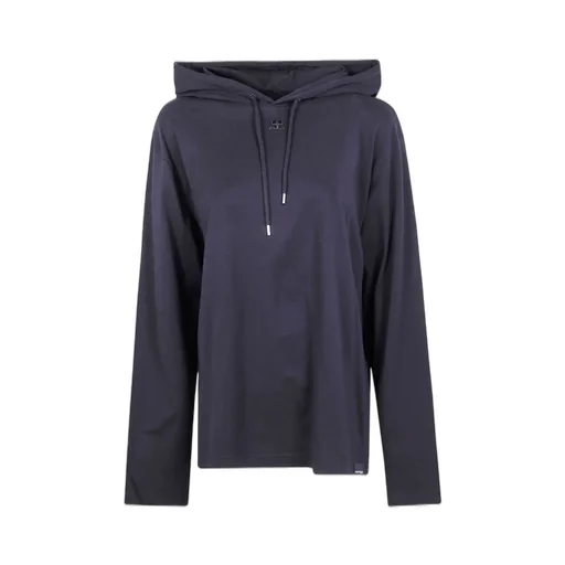 Logo Embroidered Drawstring Hoodie