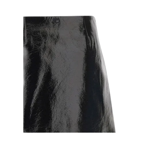 A-Line Shaped Vinyl Mini Skirt
