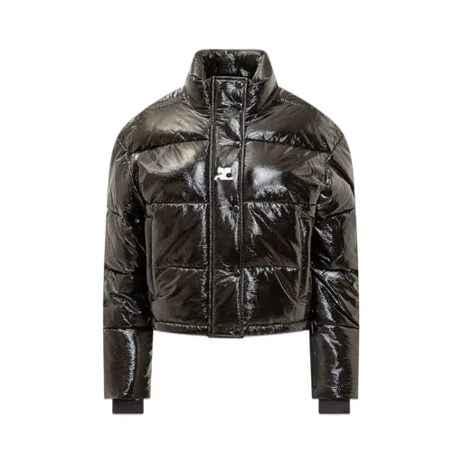 Cropped High Neck Puffer Jacket