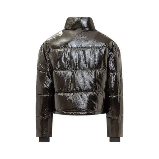 Cropped High Neck Puffer Jacket