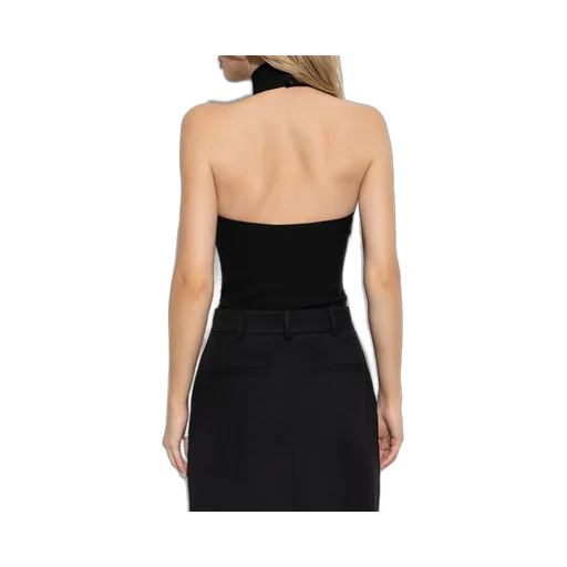 Turtleneck Open-Back Bodysuit