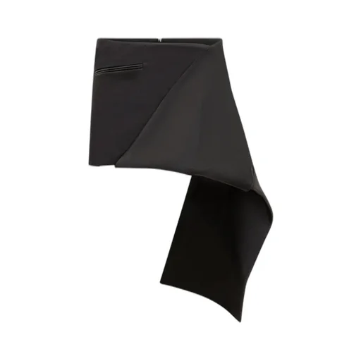 Folded Satin Mini Skirt