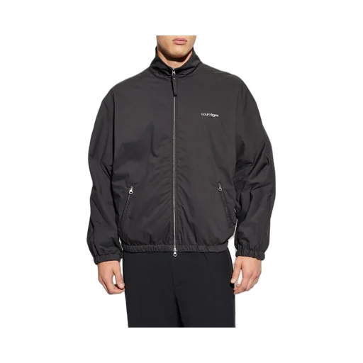 Logo Embroidered Zipped Jacket