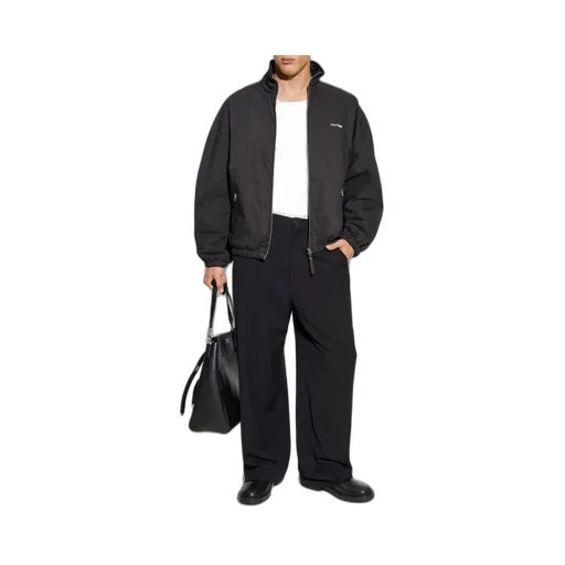 Logo Embroidered Zipped Jacket