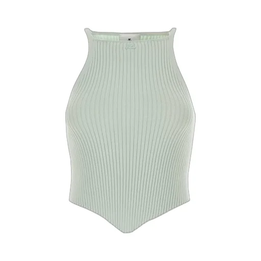 Pointy Rib Knit Tank Top