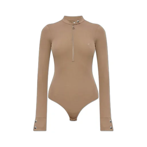 Zip Detailed Long-Sleeve Bodysuit