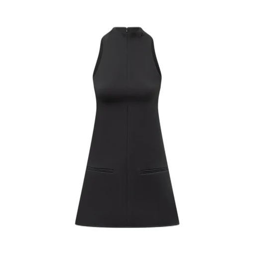 Sleeveless Twill A-Line Dress