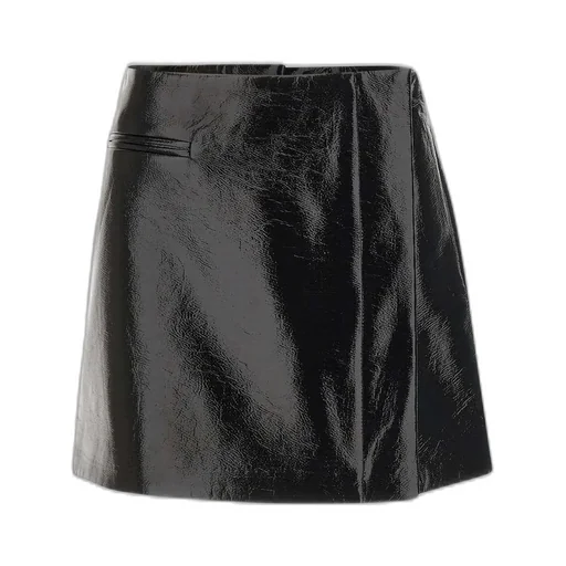 A-Line Shaped Vinyl Mini Skirt