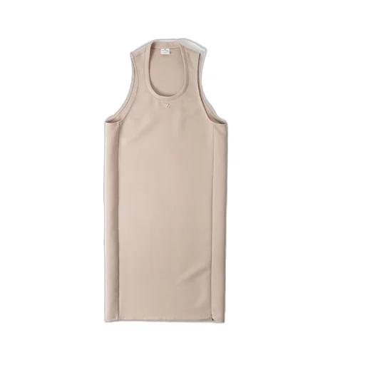 Logo Embroidered Sleeveless Robe