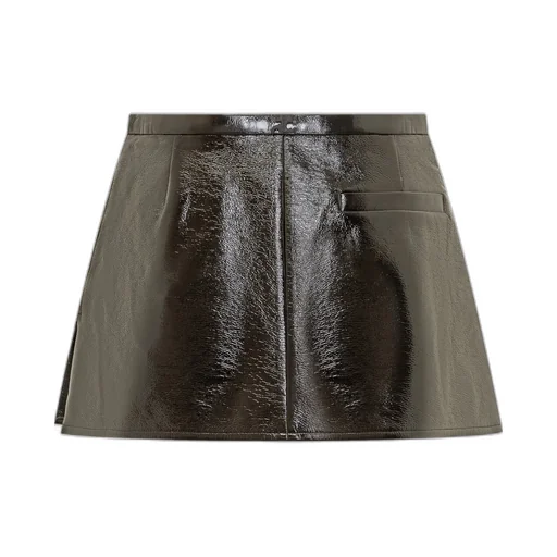 Vinyl Trapeze Mini Skirt