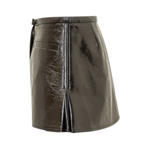Vinyl Trapeze Mini Skirt