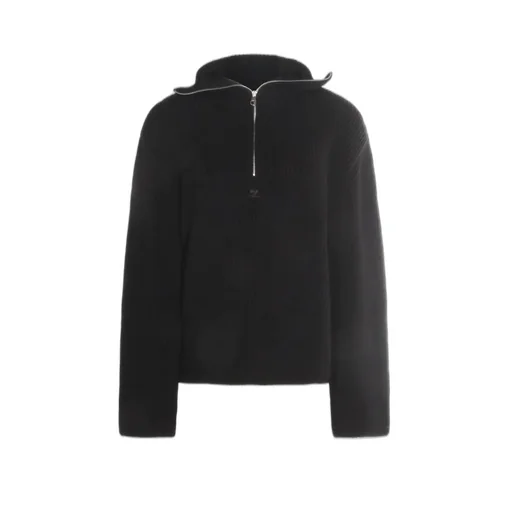 Half-Zipped Knitted Jumper