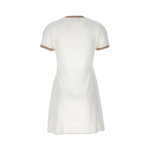 Contrast V-Neck Mini Dress