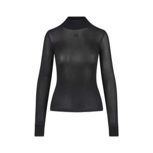 Logo Embroidered High Neck Jumper