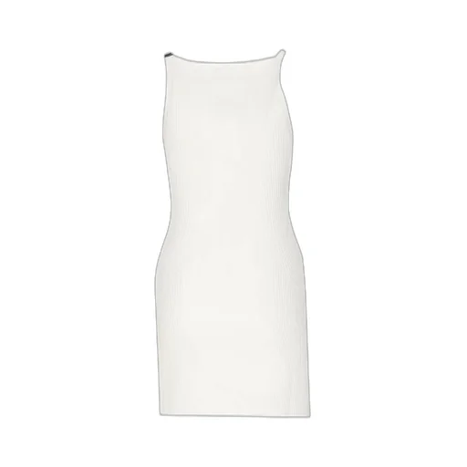 Neckline Rib Knit Dress