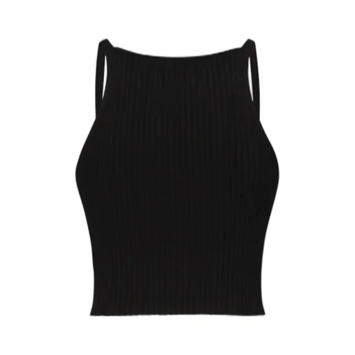 Logo Embroidered Knitted Top