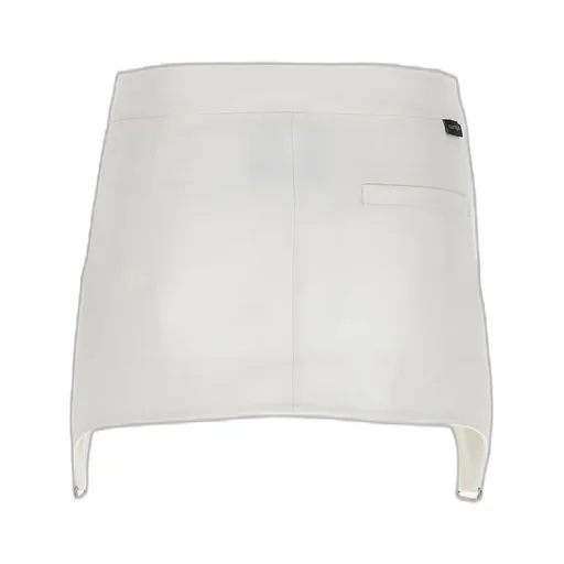 Logo Tag Twill Suspenders Mini Skirt