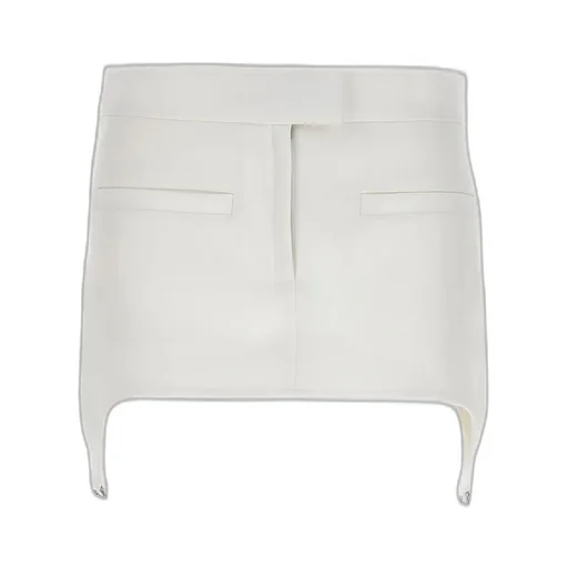 Logo Tag Twill Suspenders Mini Skirt