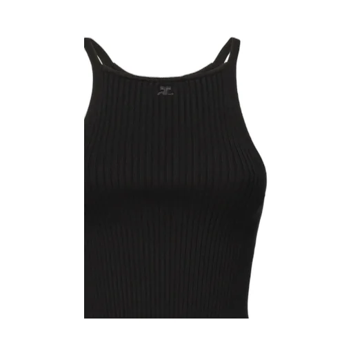 Logo Embroidered Knitted Top