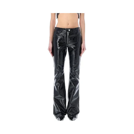 Logo Embroidered Zipped Pants