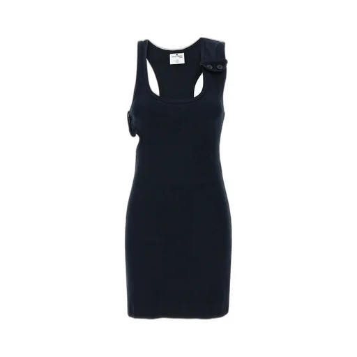 90's Cut-Out Detailed Ribbed Mini Dress
