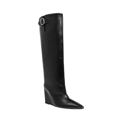 Astro Pointed-Toe Buckle-Detailed Boots