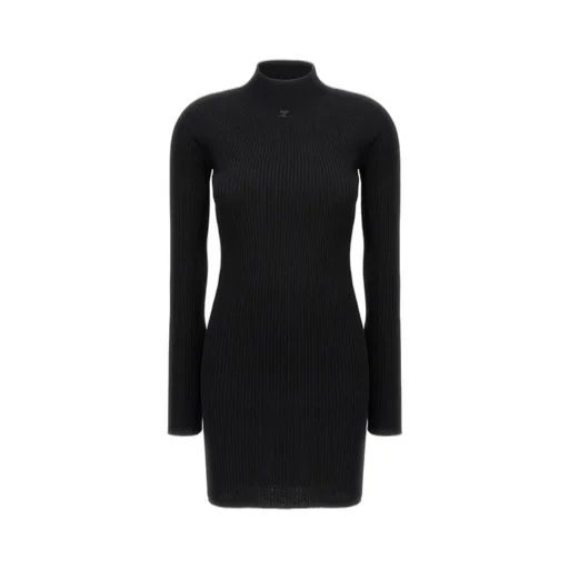 Engineered Light Rib Mockneck Mini Dress
