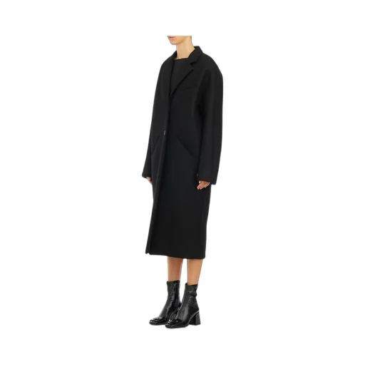 Cocoon Single-Breasted Long Coat