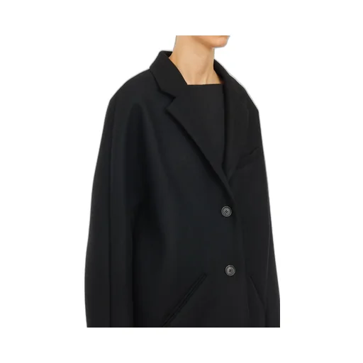 Cocoon Single-Breasted Long Coat