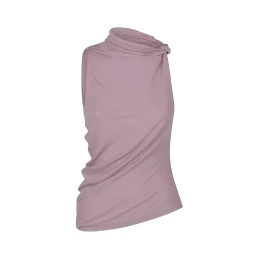 Draped Asymmetric Jersey Top