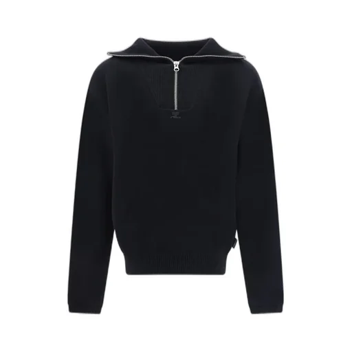 Half-Zipped Long-Sleeved Jumper
