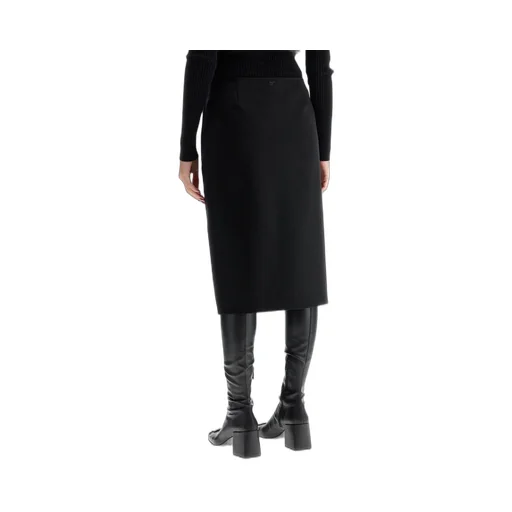 Oblique Tailored Midi Skirt