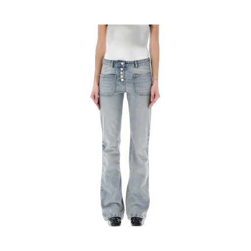 Logo Embroidered Bootcut Jeans