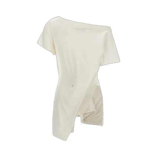 Logo Embroidered Asymmetric Dress