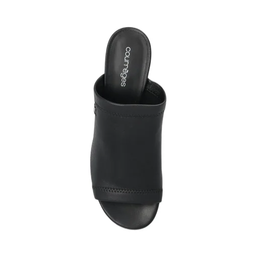 Logo Plaque Open-Toe Mules