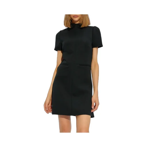 Mock Neck A-Line Mini Dress